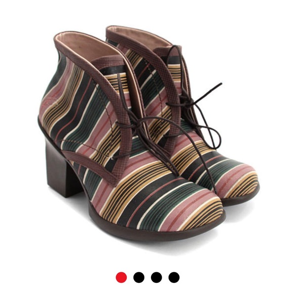 John Fluevog Stripe Splendid Booties - Picture 4 of 17